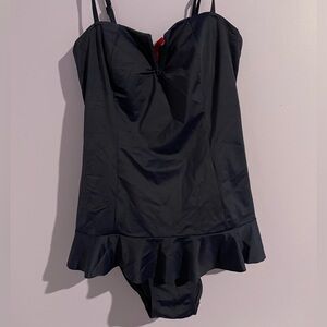 Spanx dark blue one piece swimsuit